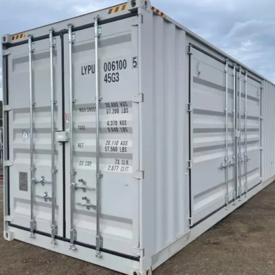 CONTENTOR MARÍTIMO HIGH CUBE DE 40 PÉS COM 2 PORTAS LATERAIS