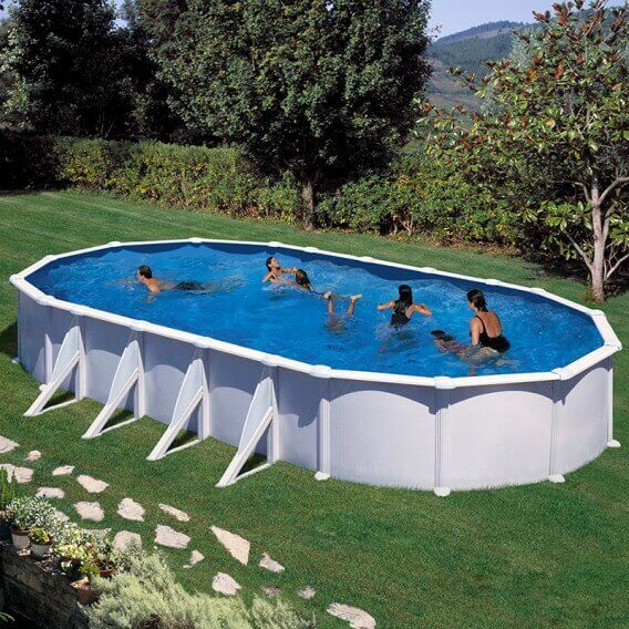 1-7.jpg Piscina Desmontável GRE Atlantis Oval em Aço – Chapa Branca - Image 1